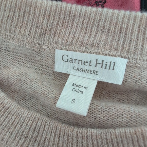 Garnet Hill Womens 100% Cashmere Raglan Crewneck Sweater Tan Beige S Luxury Norm - Picture 9 of 9